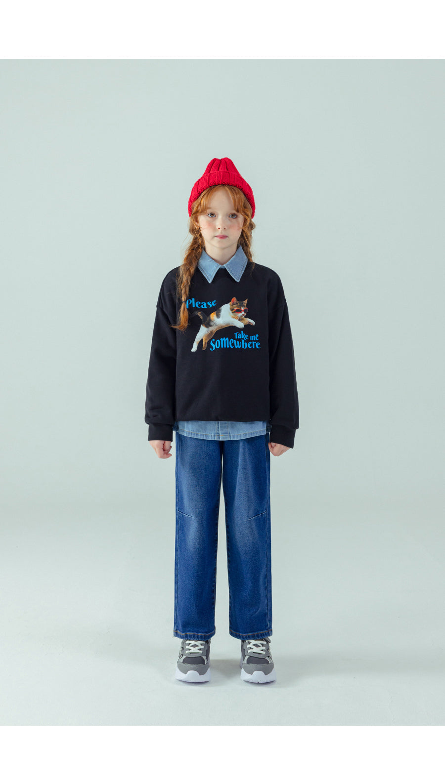 I LOVE J Cat fleece mtm