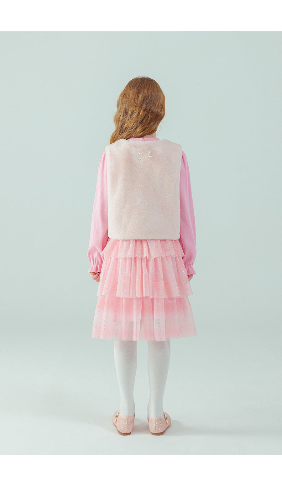 I LOVE J Stone button fur vest