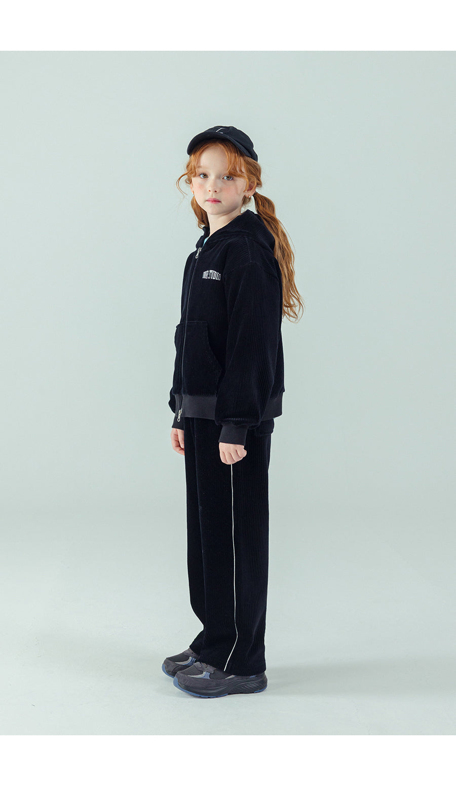 I LOVE J My studio velour hoodie zip-up