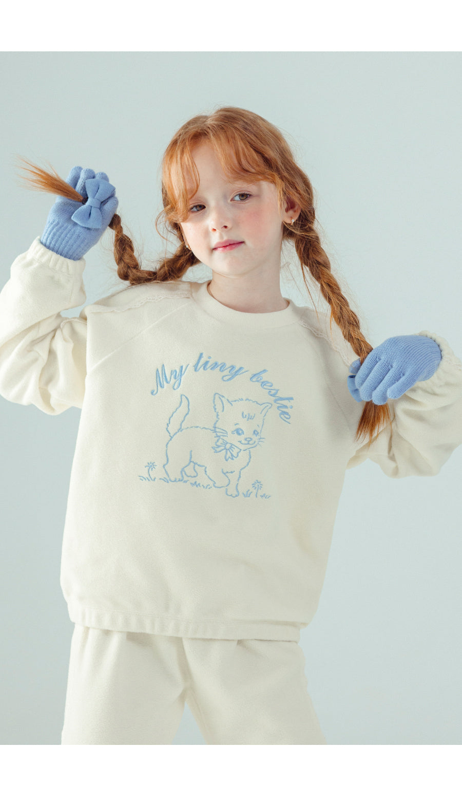 I LOVE J Hello cat fleece 2pc set