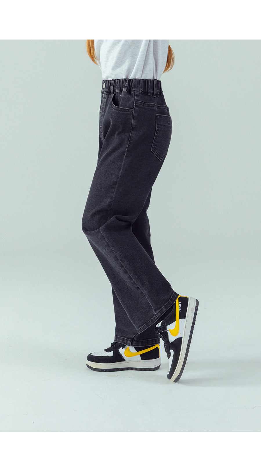 I LOVE J Straight black denim pants