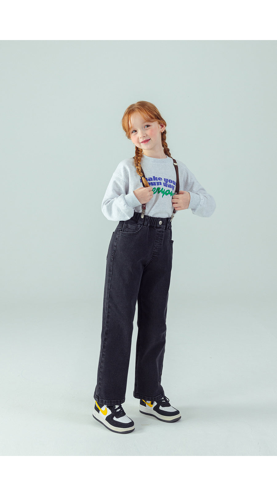 I LOVE J Straight black denim pants