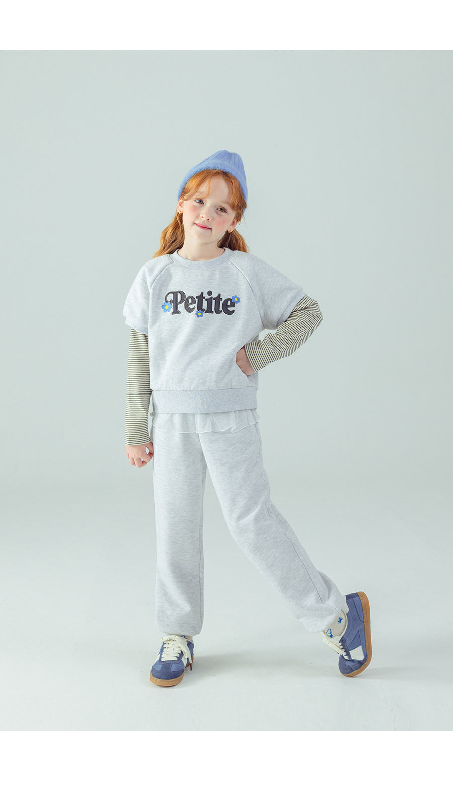 I LOVE J Petite fleece layered top