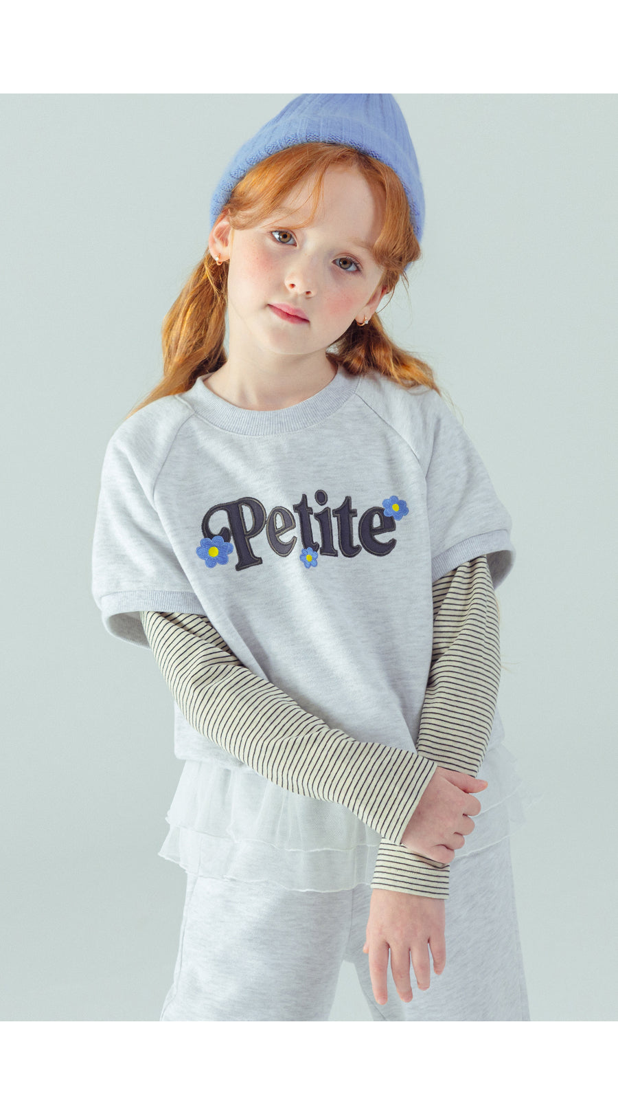 I LOVE J Petite fleece layered top