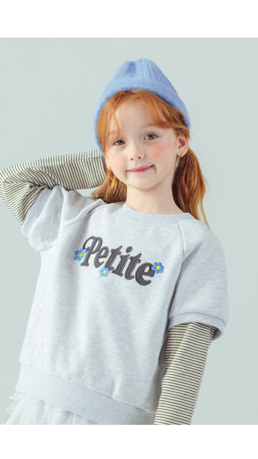 I LOVE J Petite fleece layered top