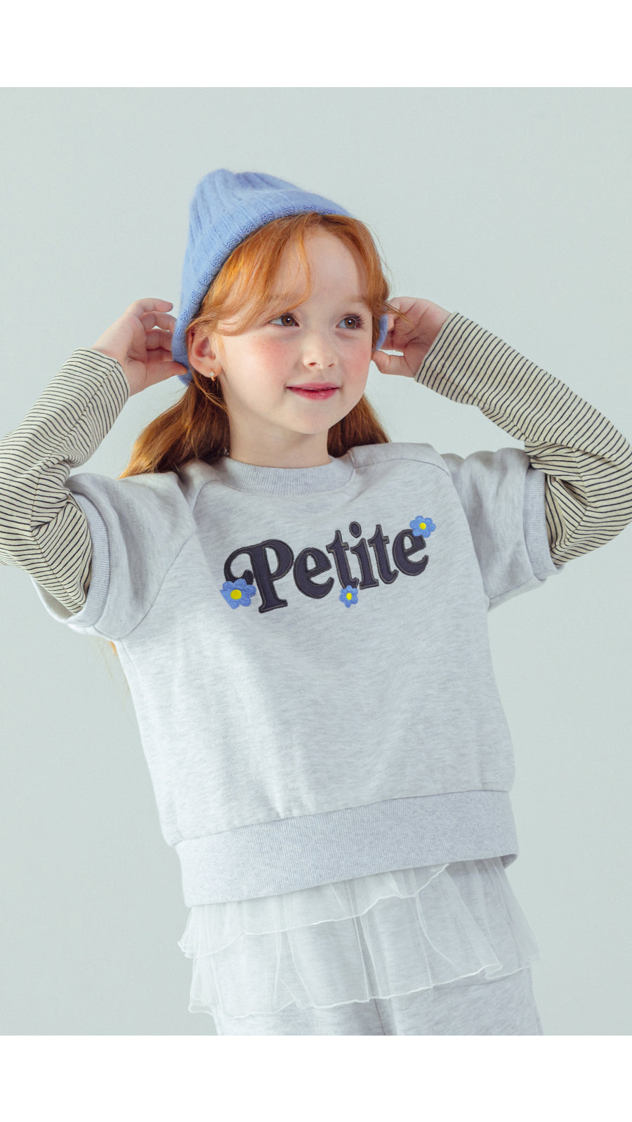 I LOVE J Petite fleece layered top