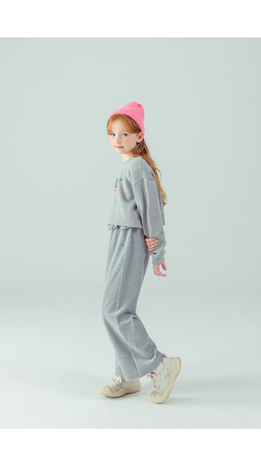 I LOVE J Frill wide fleece pants