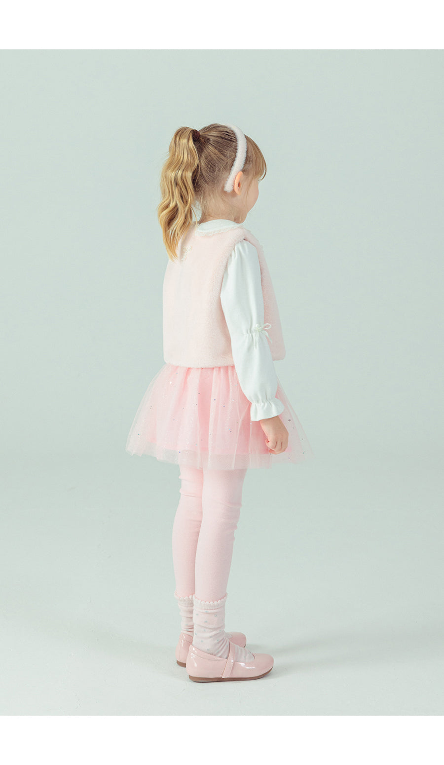 I LOVE J Stone button fur vest