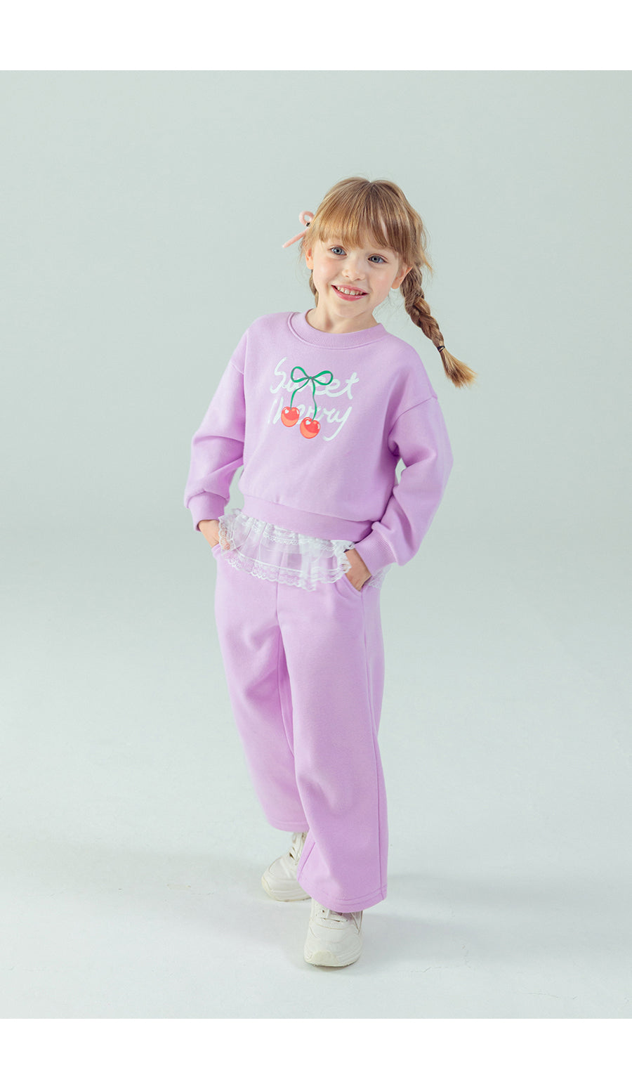 I LOVE J Sweet cherry fleece 2pc set