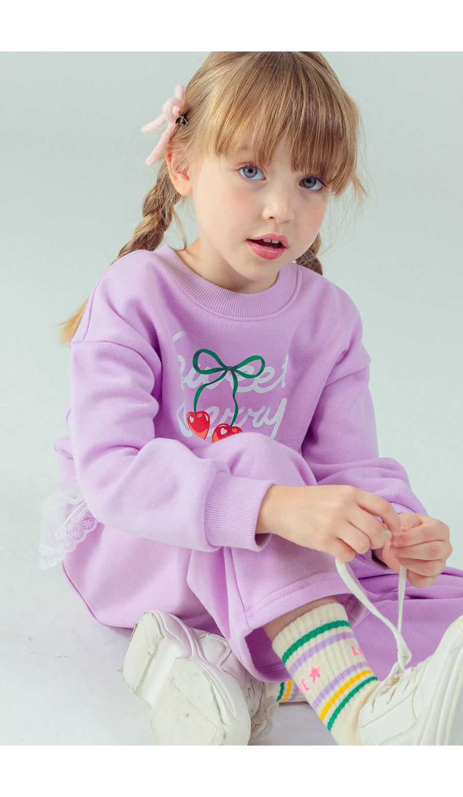 I LOVE J Sweet cherry fleece 2pc set