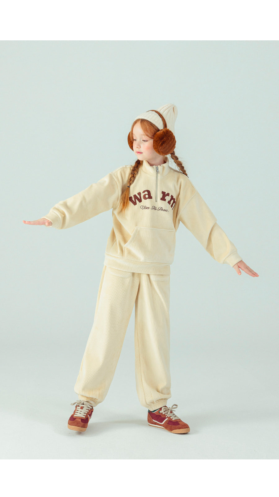 I LOVE J Fleece ribbed jogger pants