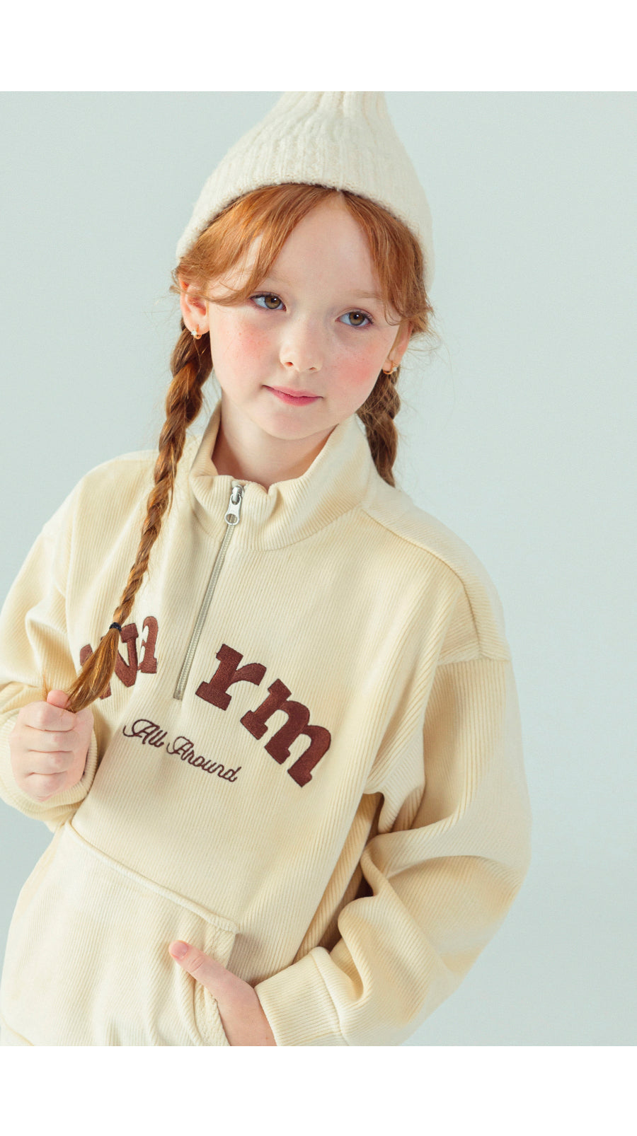 I LOVE J Warm velour fleece zip up top