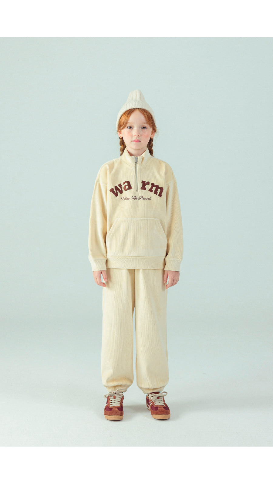 I LOVE J Warm velour fleece zip up top