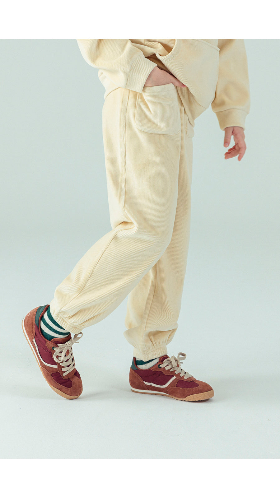 I LOVE J Fleece ribbed jogger pants