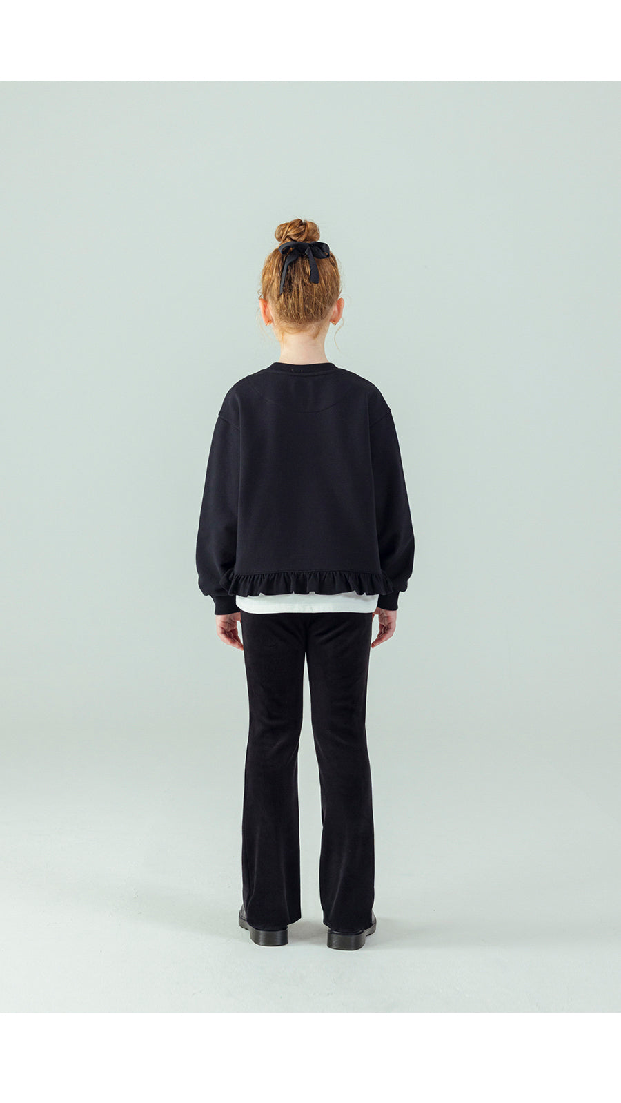 I LOVE J Golden hours frill layered fleece top