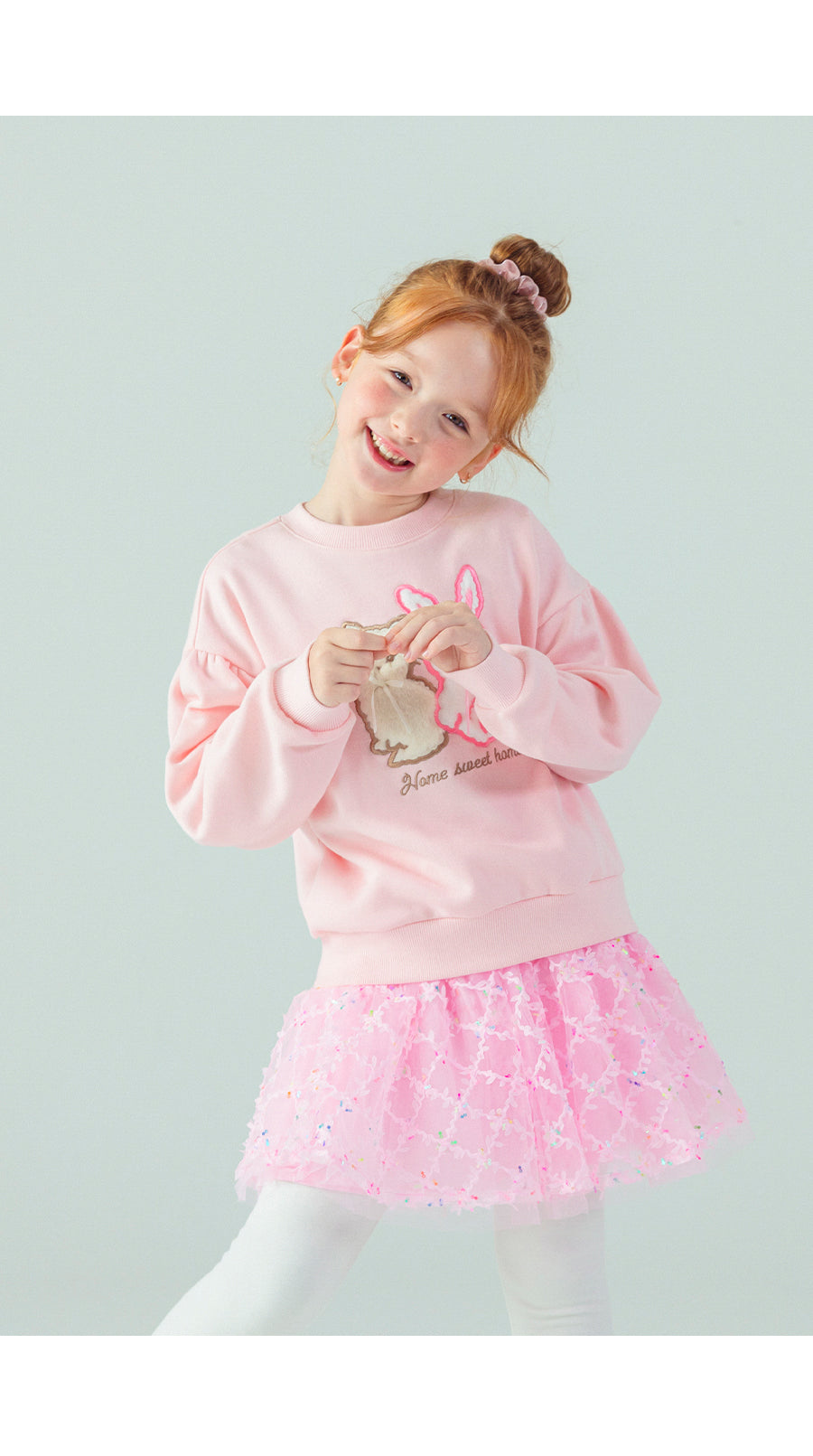 I LOVE J Cat & rabbit fleece mtm