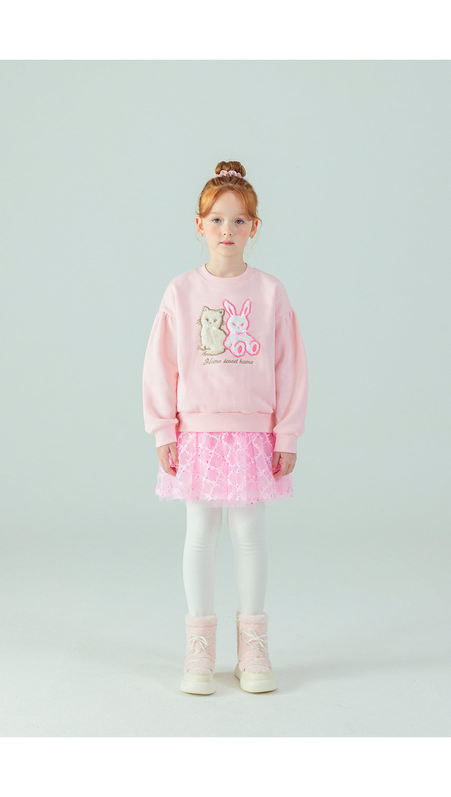 I LOVE J Cat & rabbit fleece mtm