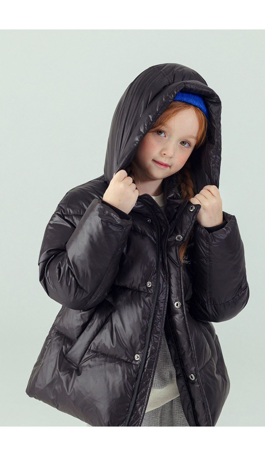 I LOVE J Oui merci solarball padding hoodie jacket