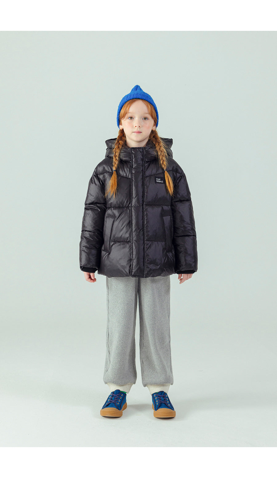 I LOVE J Oui merci solarball padding hoodie jacket