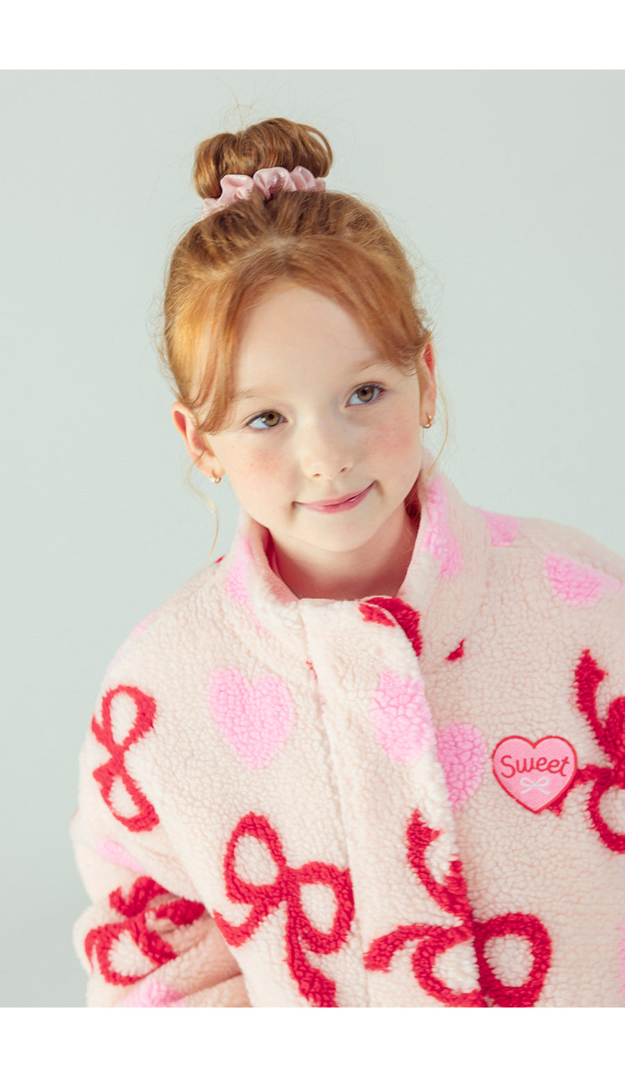 I LOVE J Ribbon dumble zip up jacket