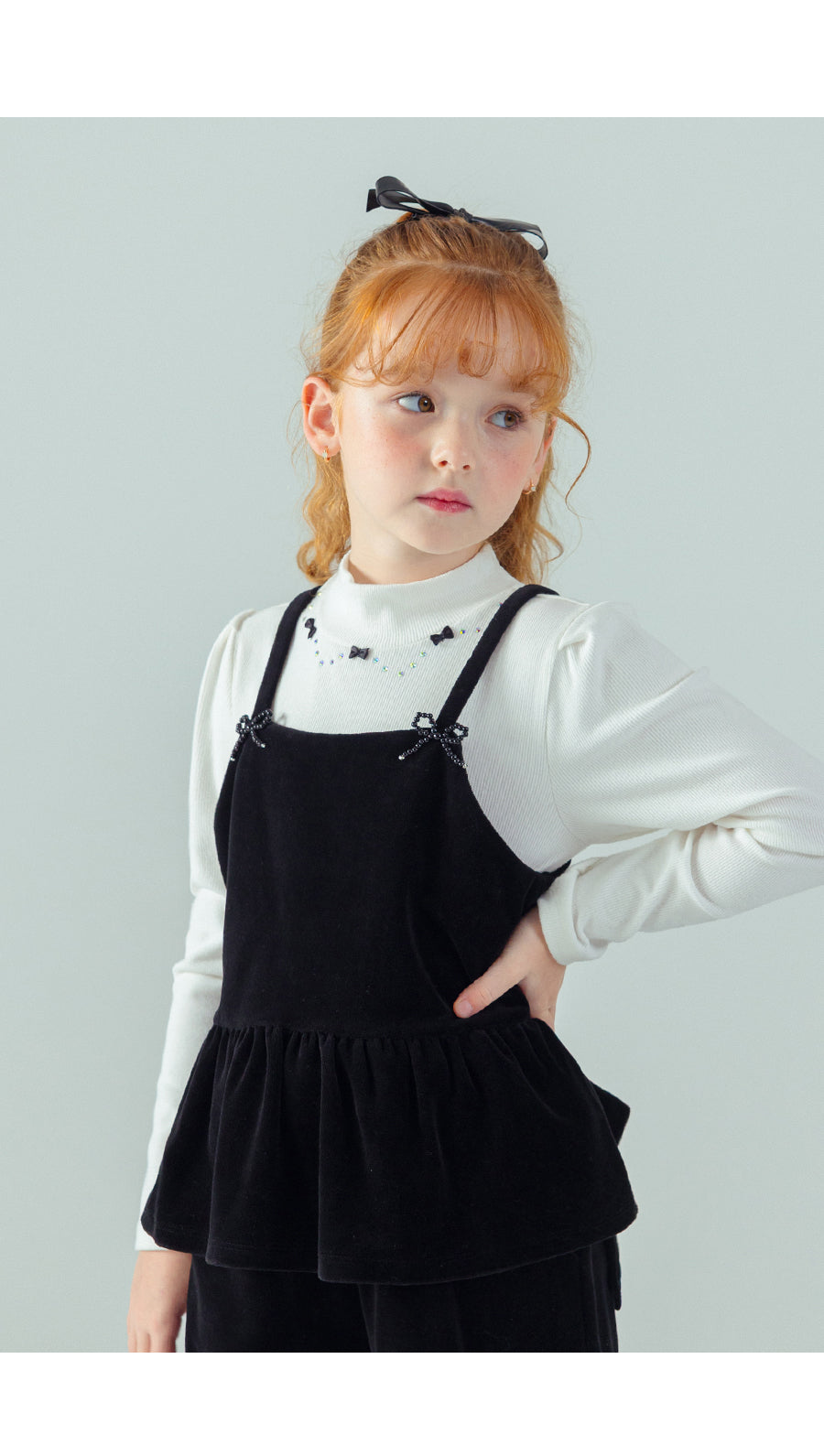 I LOVE J Velour bustier top