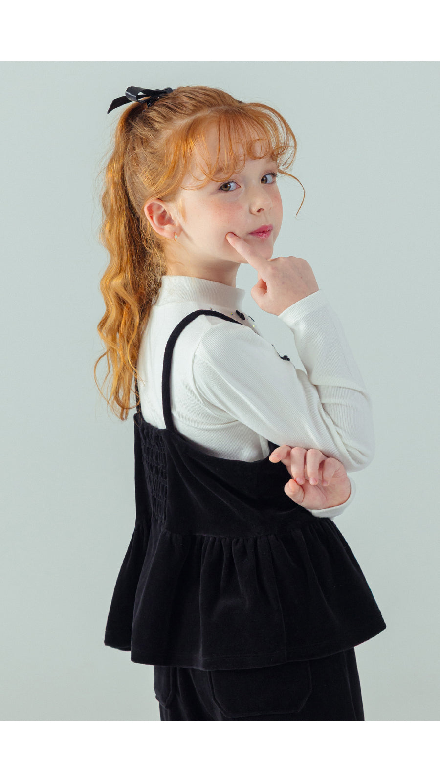 I LOVE J Velour bustier top