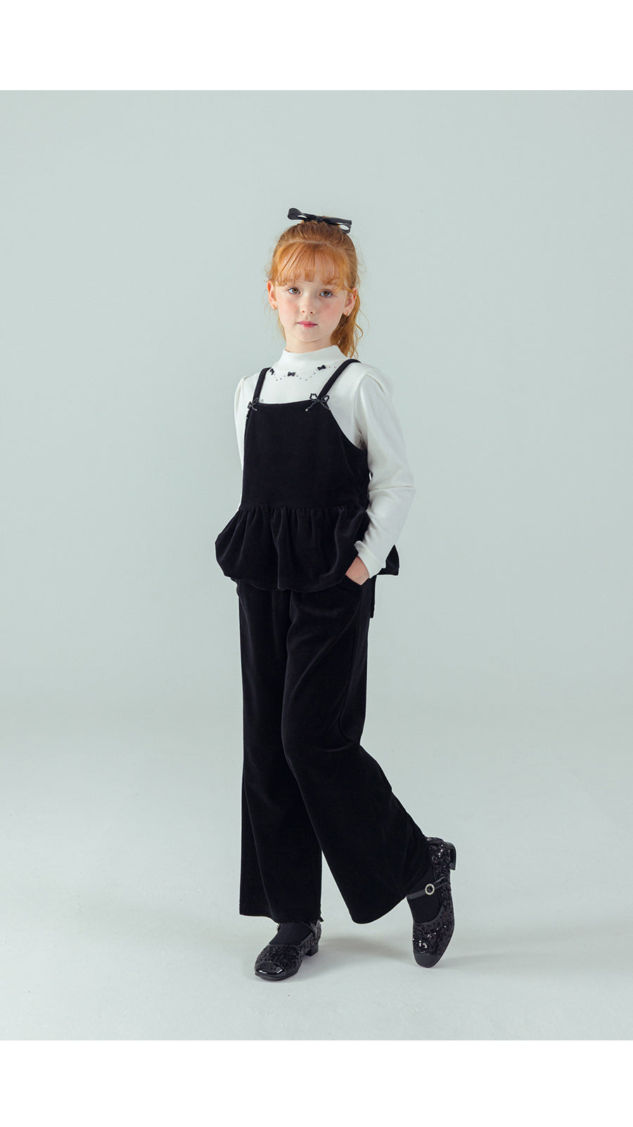 I LOVE J Velour bustier top