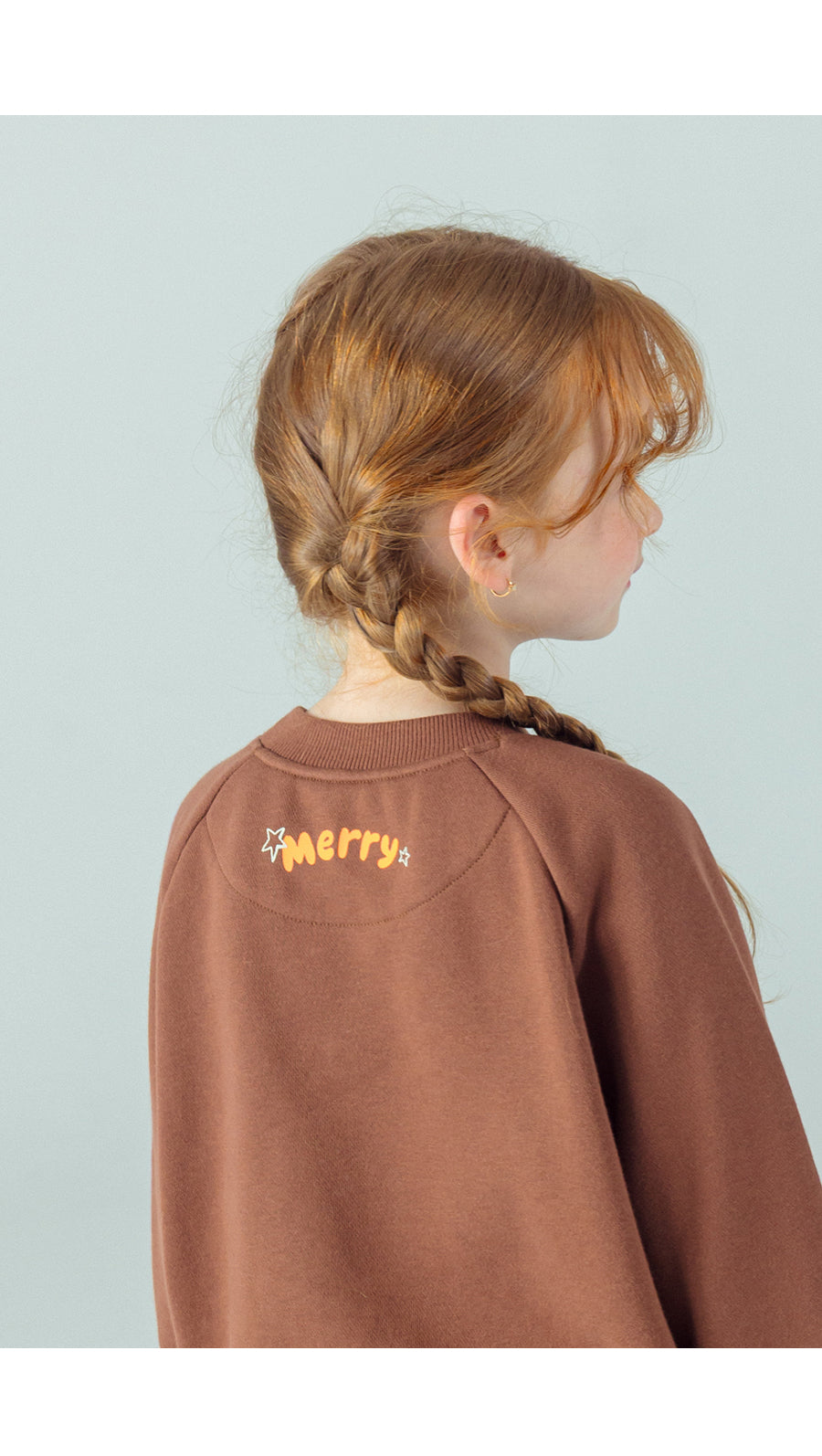 I LOVE J Merry snowman fleece mtm(Brown)