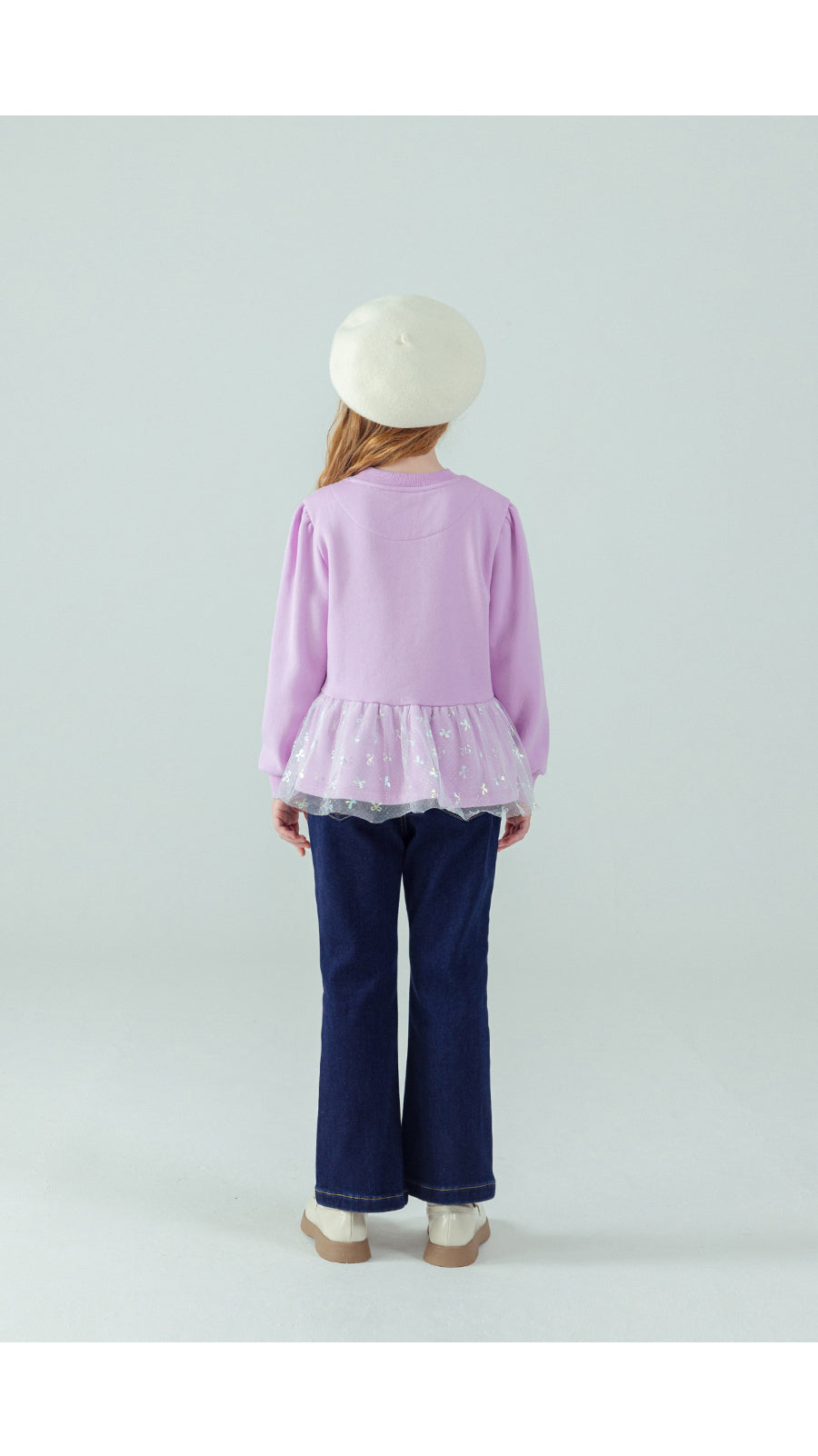 I LOVE J Moment ribbon frill fleece top
