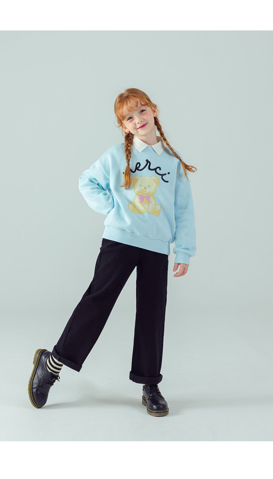 I LOVE J Cotton fleece straight pants