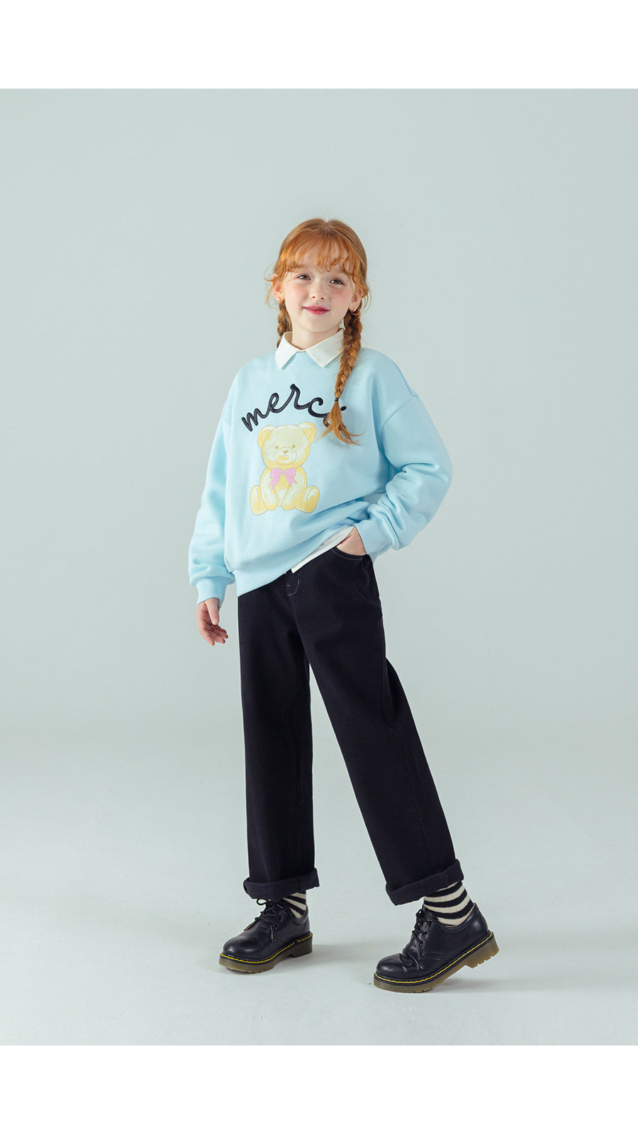 I LOVE J Cotton fleece straight pants