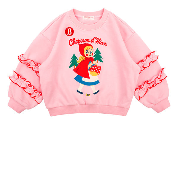 BEBE DE PINO Forest girl frill sweatshirt