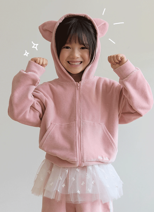 BEBETAILOR Belly cat hoodie zip up jacket