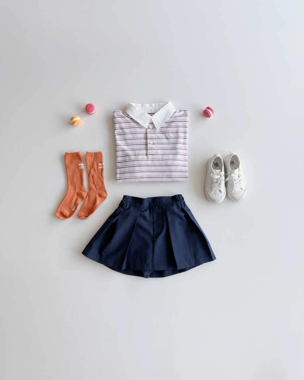 ROANJANE Tori collar t-shirt(Pink)