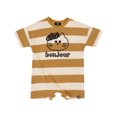 UBMOM Fall UBMOM BOLD STRIPE ROMPER(3/4 SLEEVE)