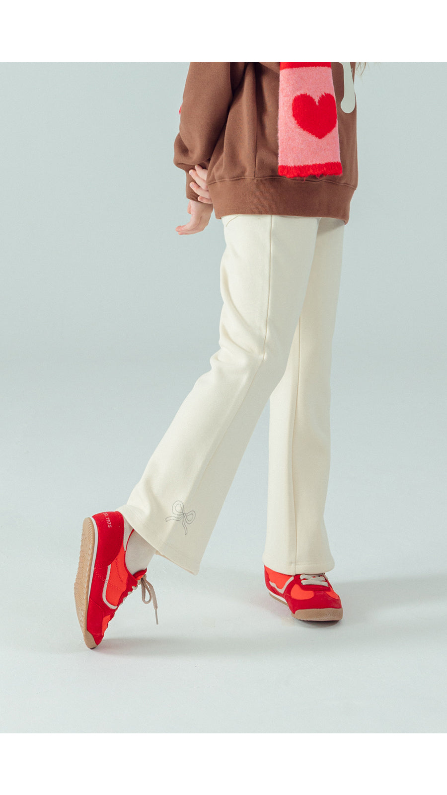 I LOVE J Ribbon embroidered pants