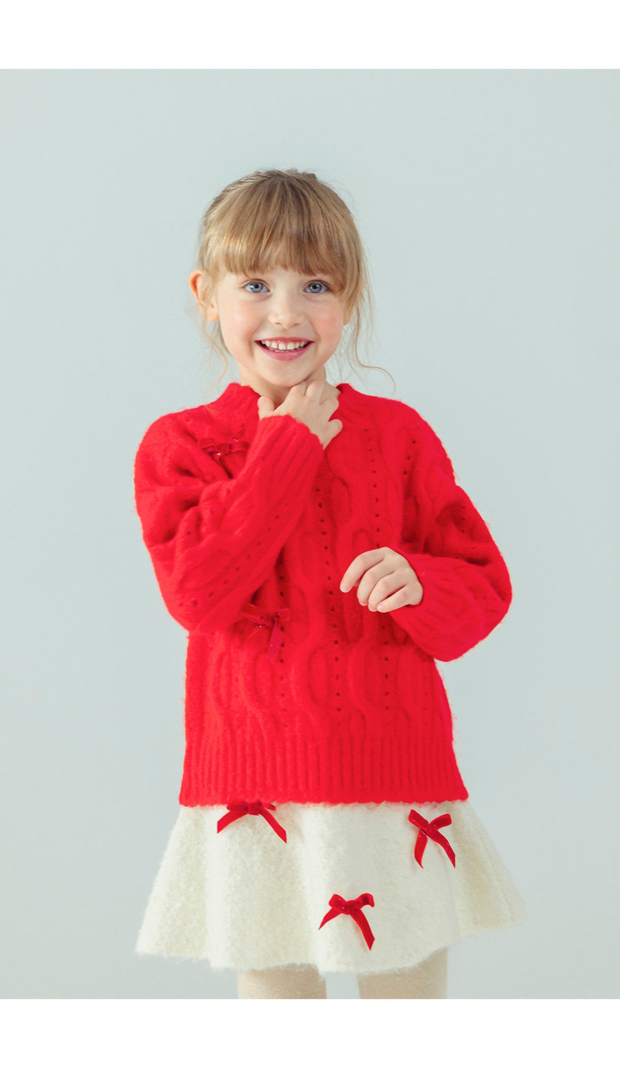 I LOVE J Ribbon pullover knit