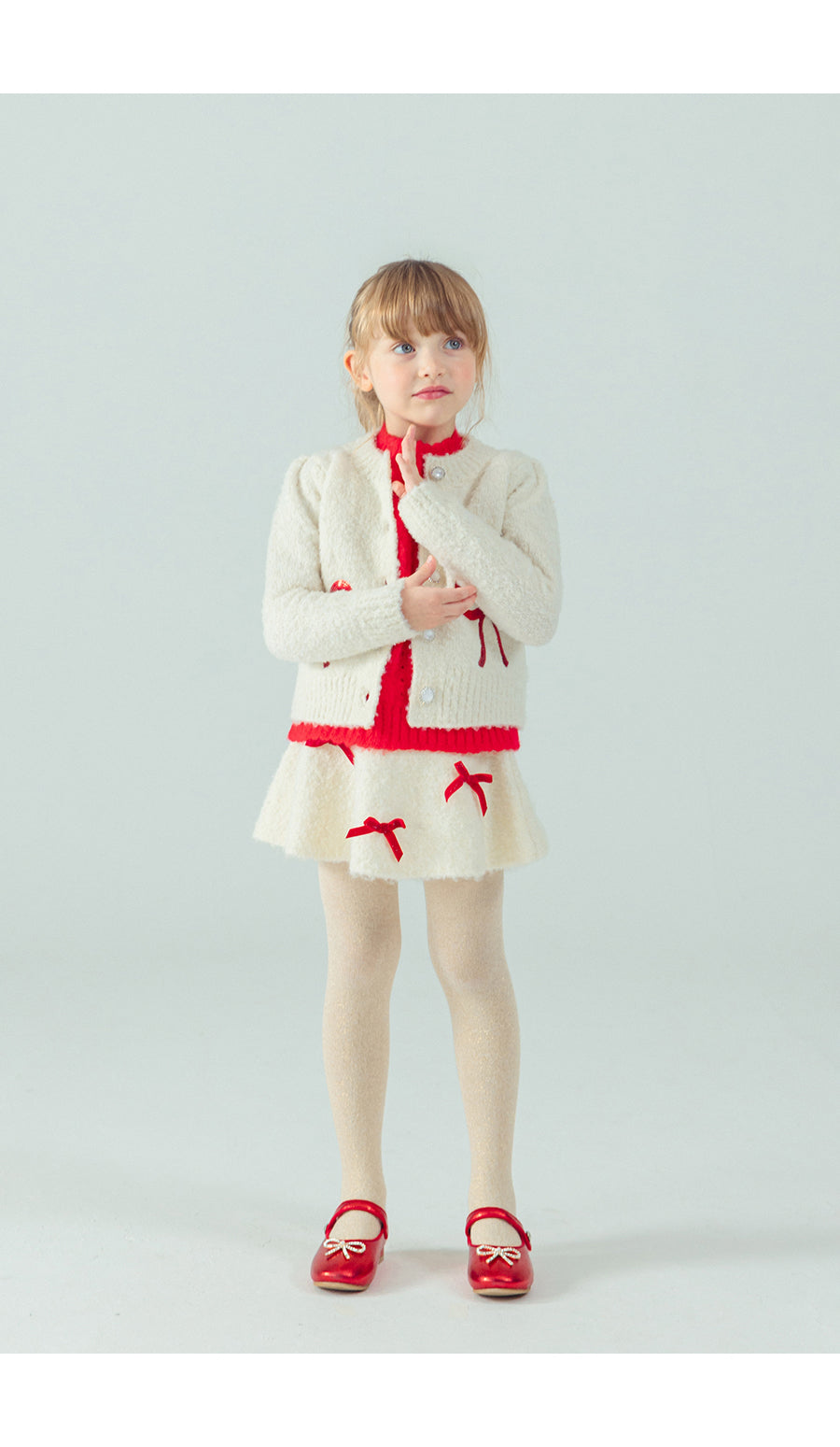 I LOVE J Ribbon knit skirt