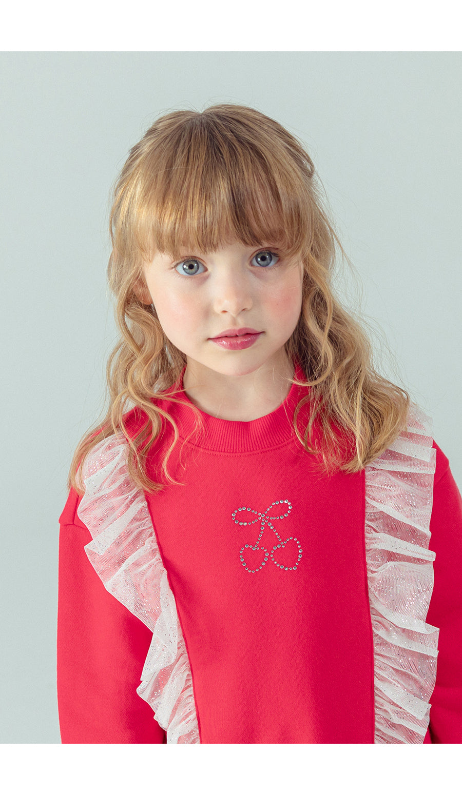 I LOVE J Net frill mtm (Fleece inside)