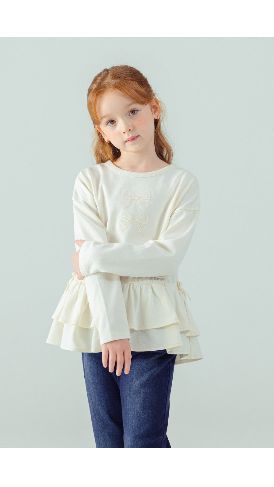 I LOVE J Jenin ribbon frill top