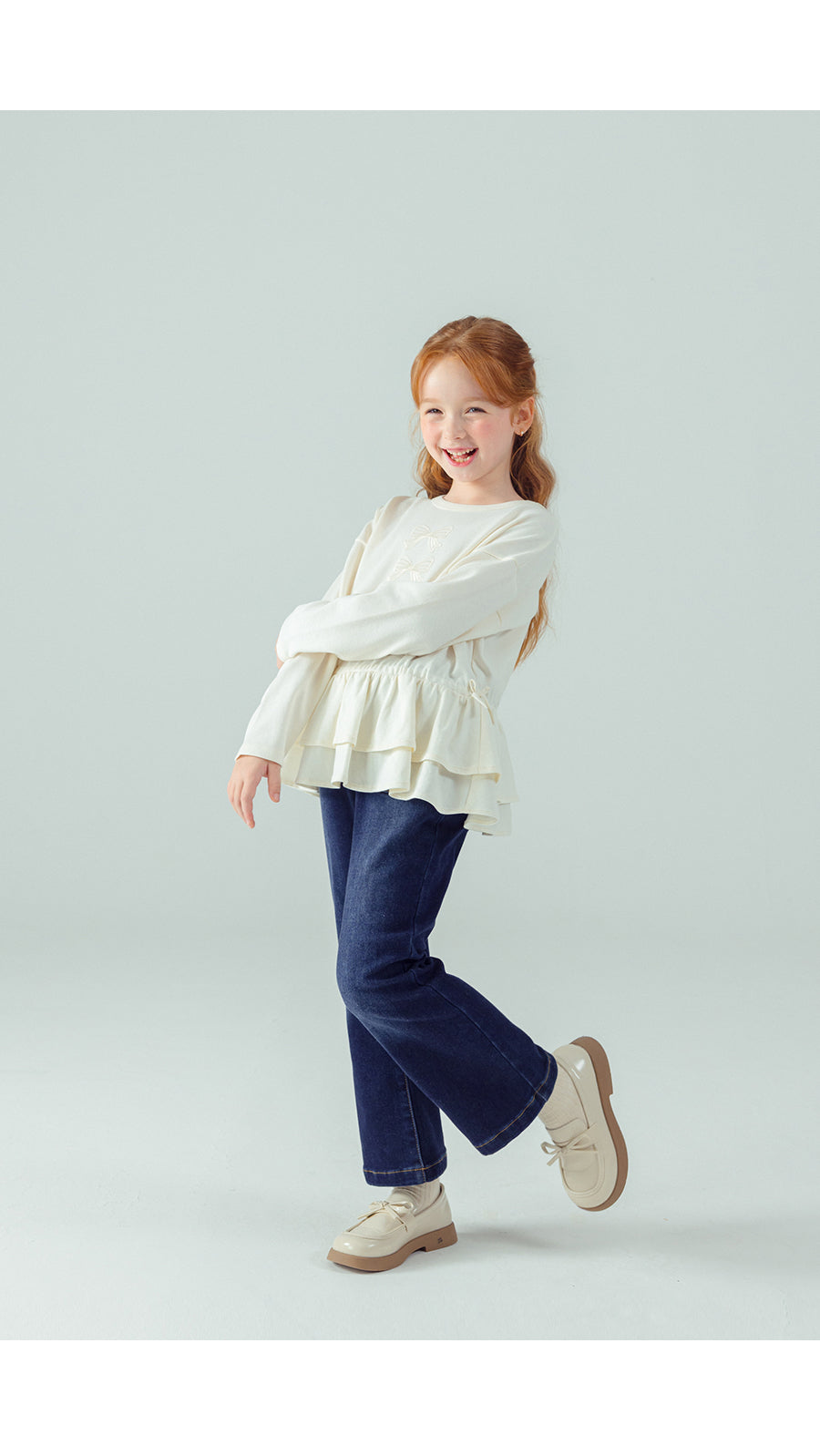 I LOVE J Jenin ribbon frill top