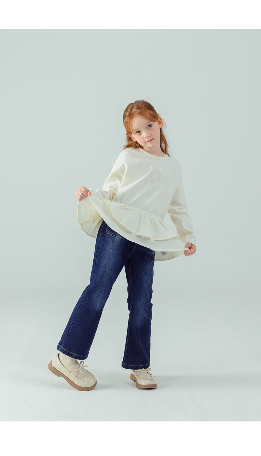 I LOVE J Jenin ribbon frill top