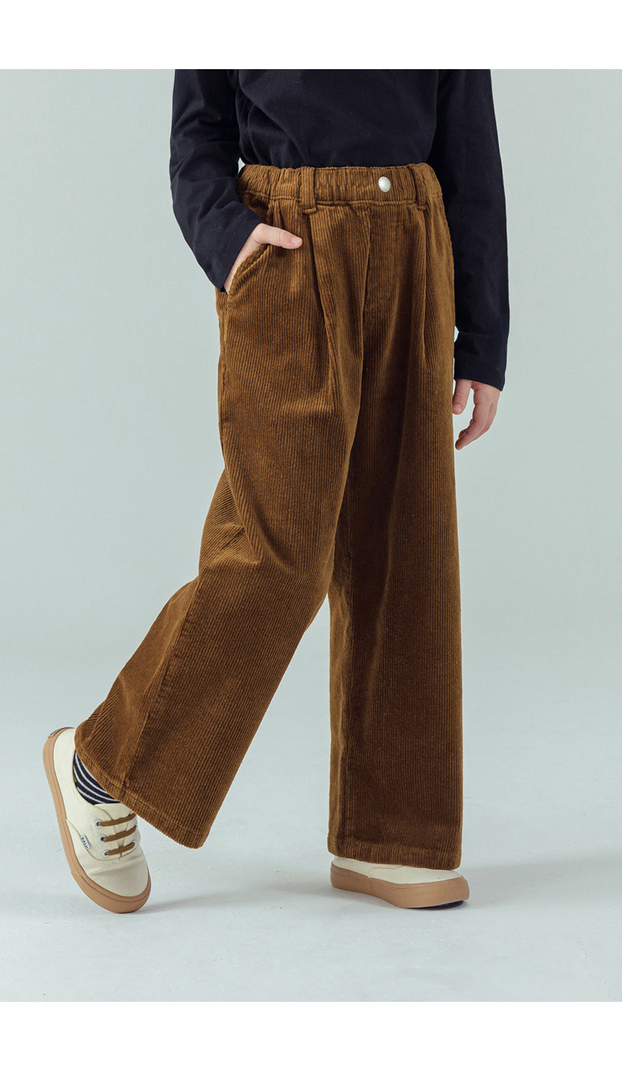 I LOVE J Corduroy semi wide pants