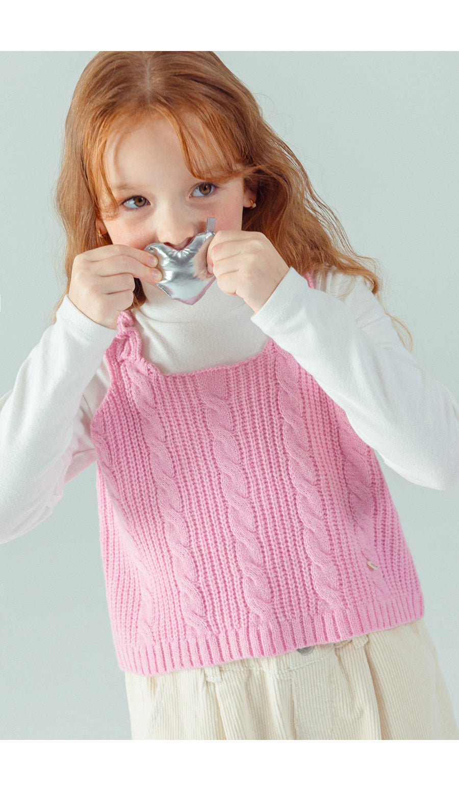 I LOVE J Crop knit bustier top