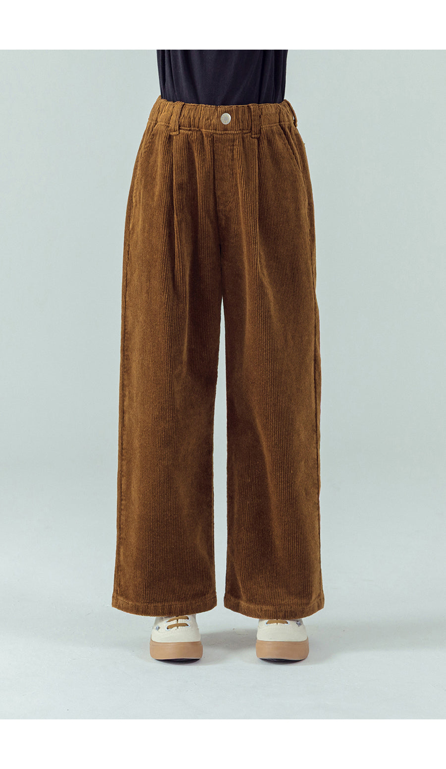I LOVE J Corduroy semi wide pants