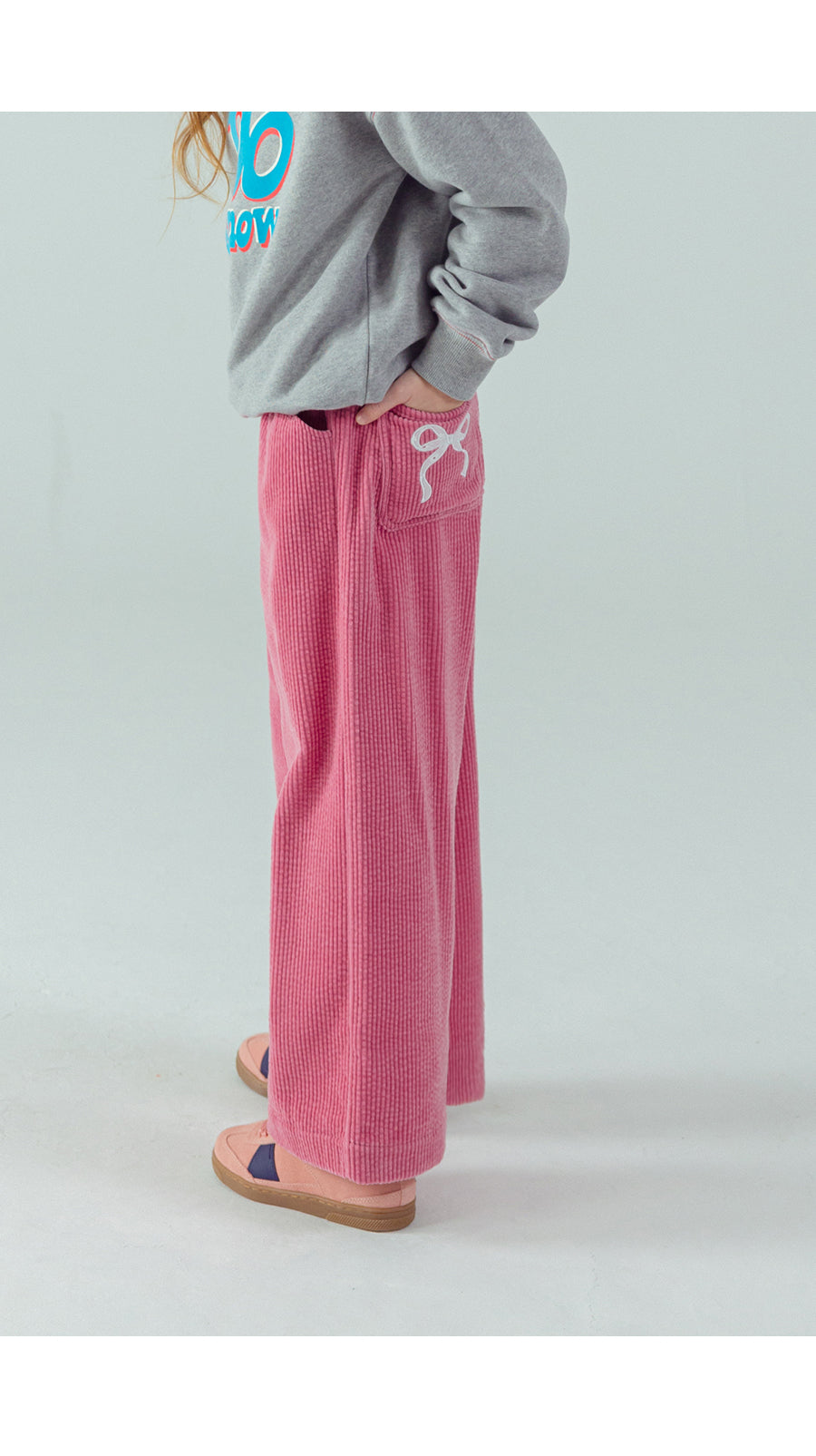 I LOVE J Corduroy ribbon back pants