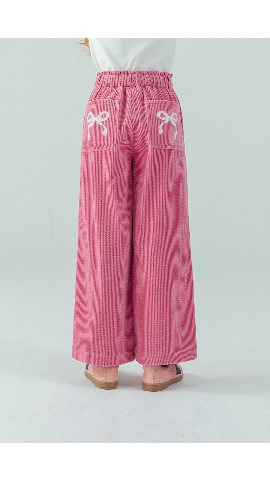 I LOVE J Corduroy ribbon back pants