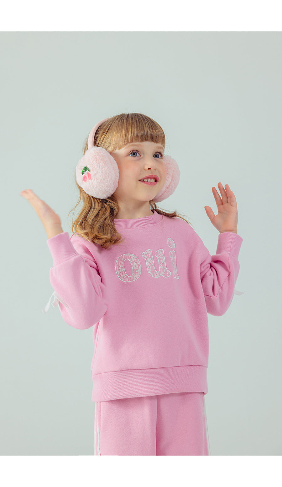 I LOVE J Oui ribbon point fleece mtm