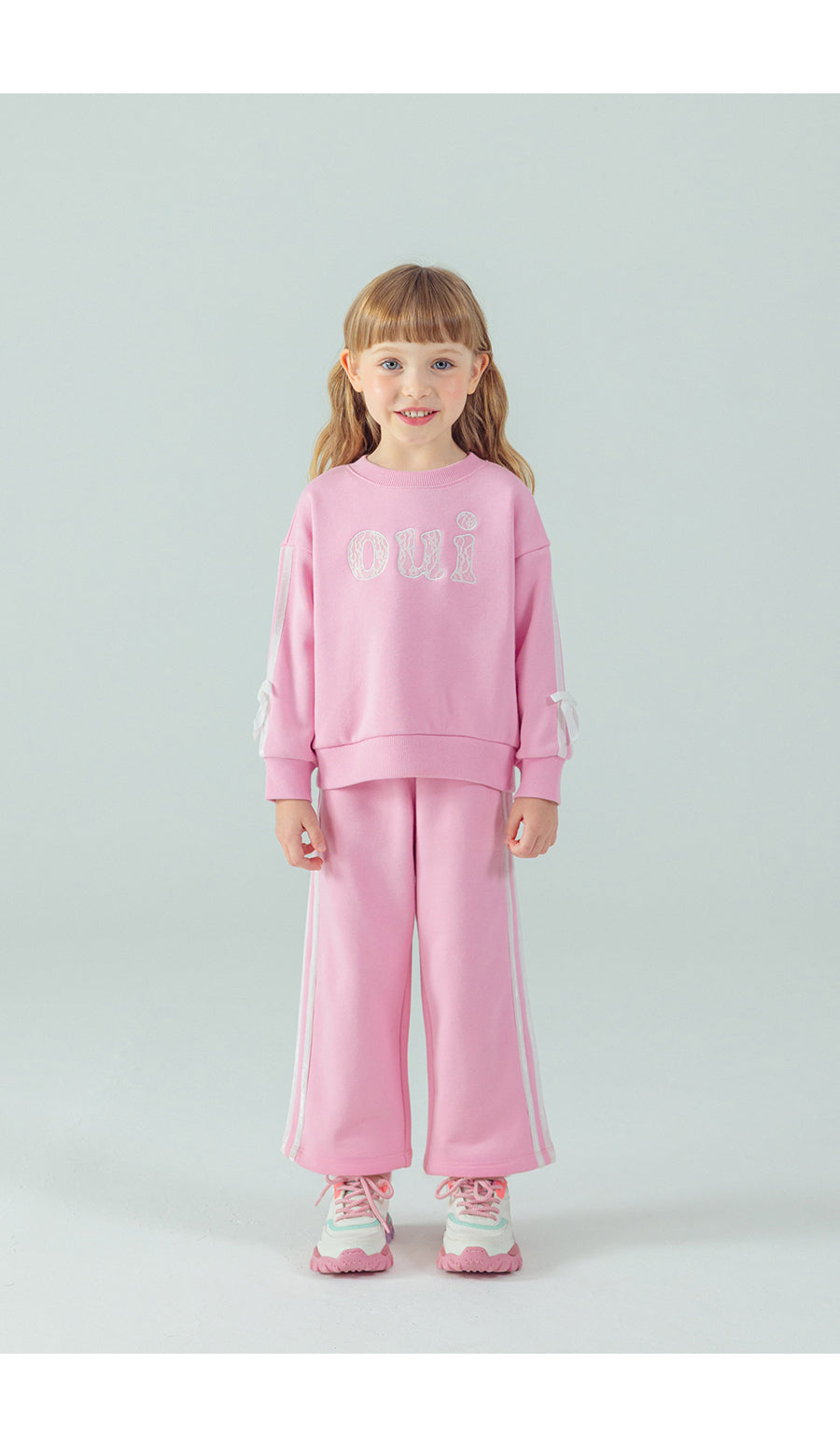 I LOVE J Oui ribbon point fleece mtm