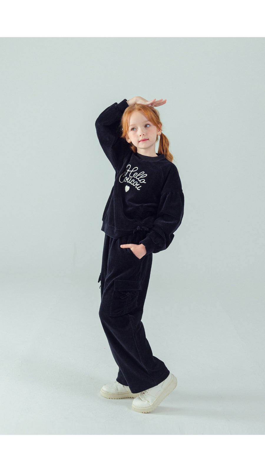 I LOVE J Hello coucou semi velour pants